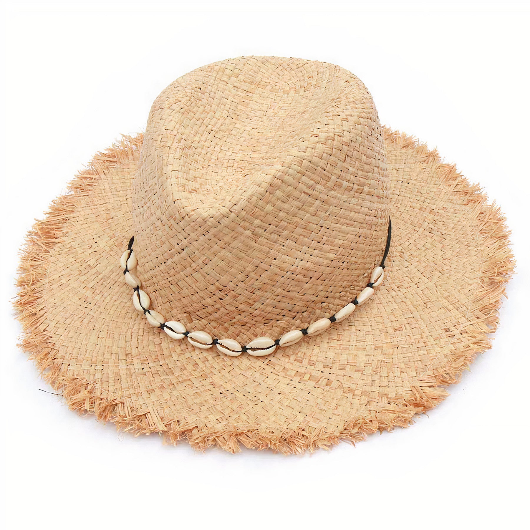 wide-brim straw hat